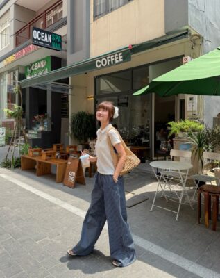 Quần dài ống rộng kẻ sọc THE C.I.U – Charlie Pants